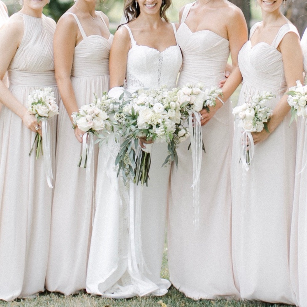 Bill Levkoff Champagne Bridesmaid Dress